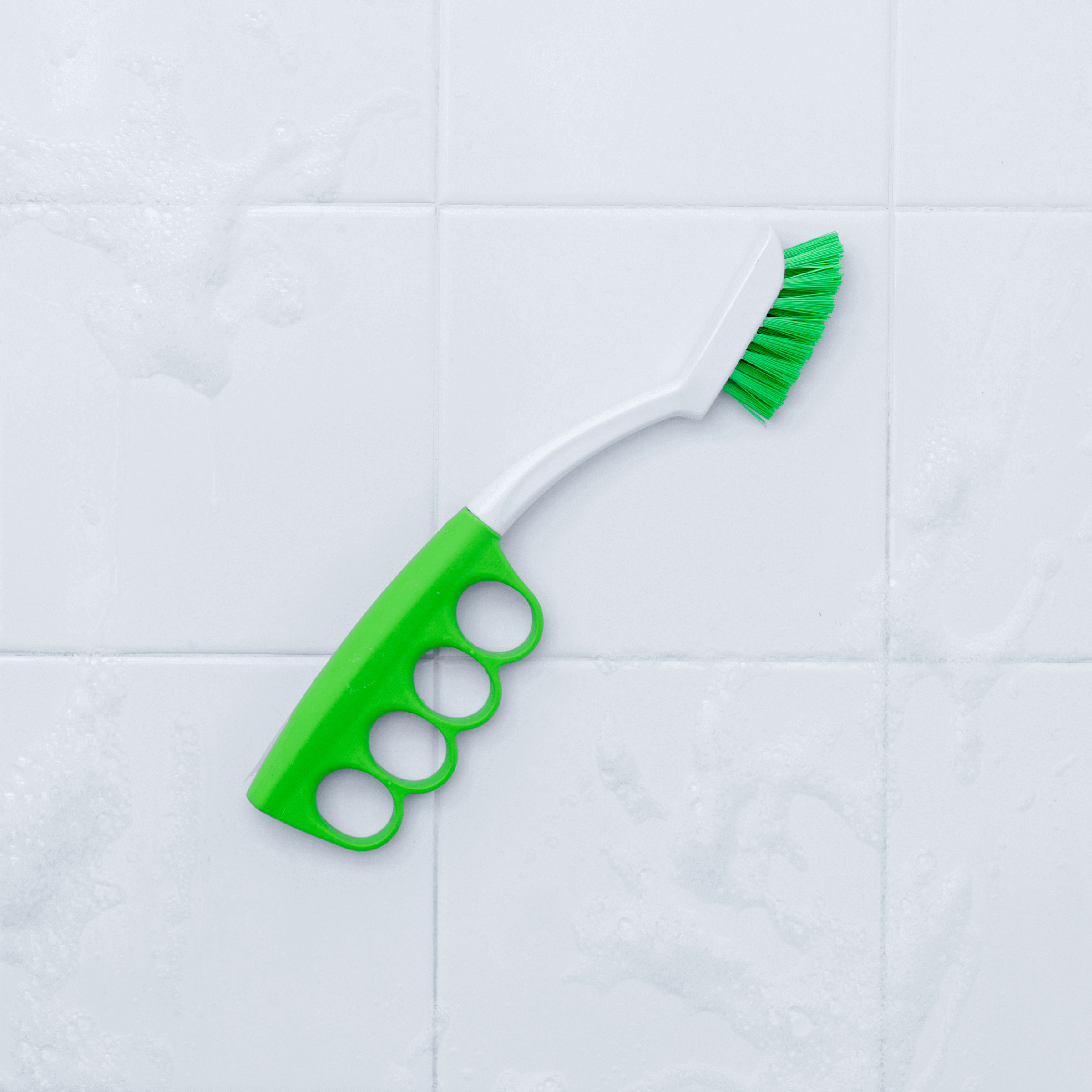 Scrub, Scrub and Scrub some more with a Tile Grout Brush!