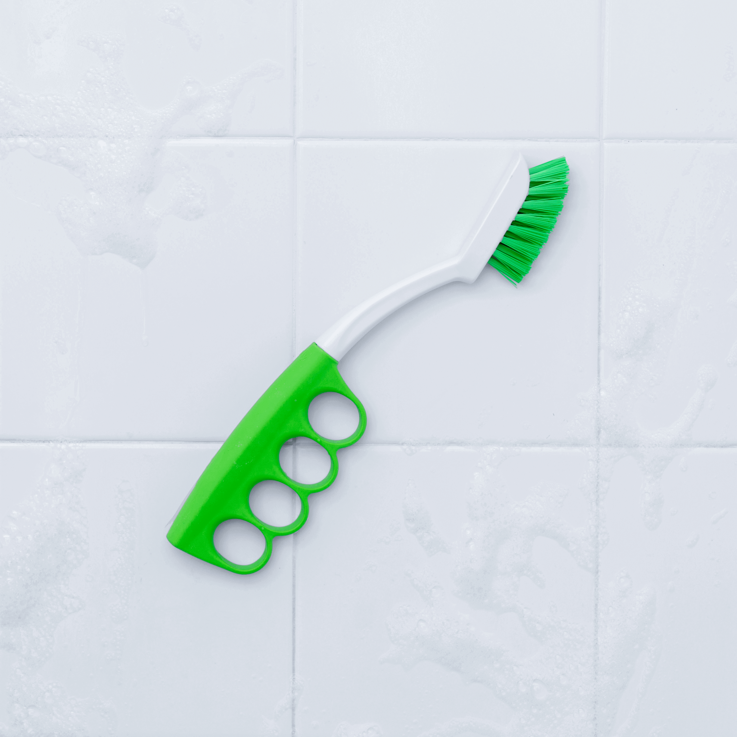 Scrub, Scrub and Scrub some more with a Shower Tile Mold Brush